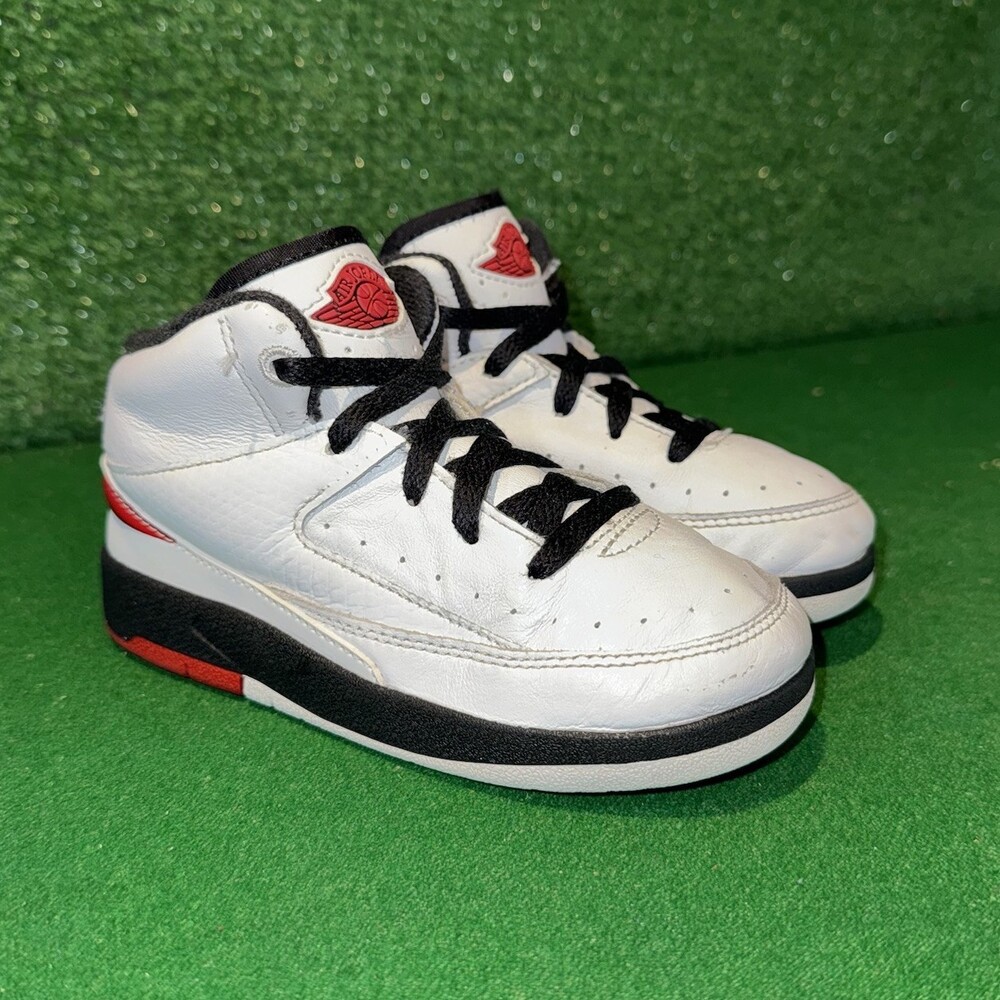 Nike Air Jordan 2 Retro Chicago 2022 White Black Red DQ8563-106 Toddler Size 9C‎